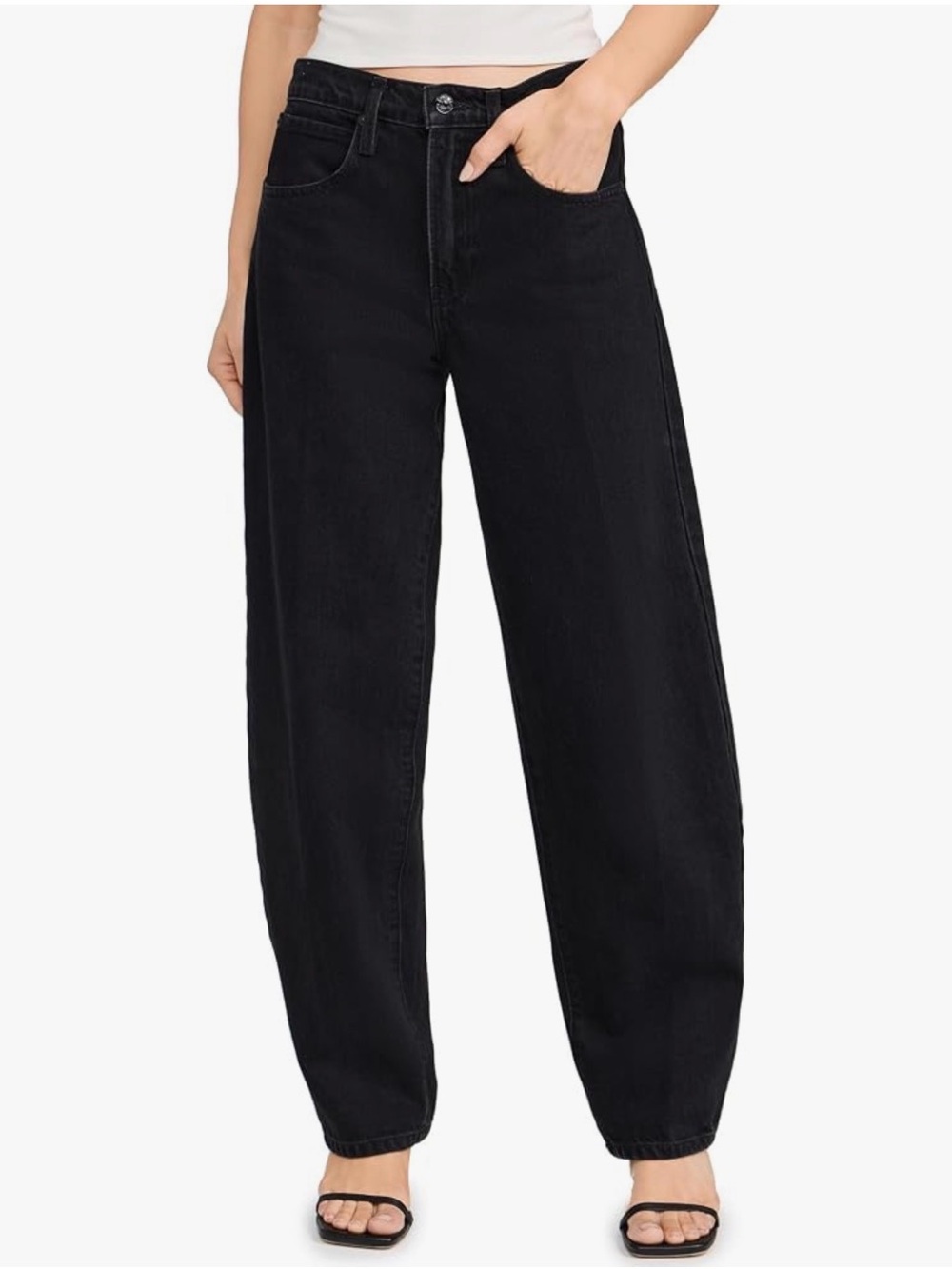 Frame Low Slung Barrel Jeans